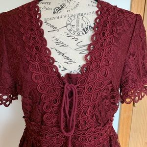 Francesca’s Collections Lovely Burgendy Dress